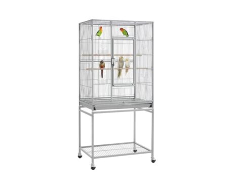 54-in Rolling Metal Large Parrot Cage Mobile Bird Cage